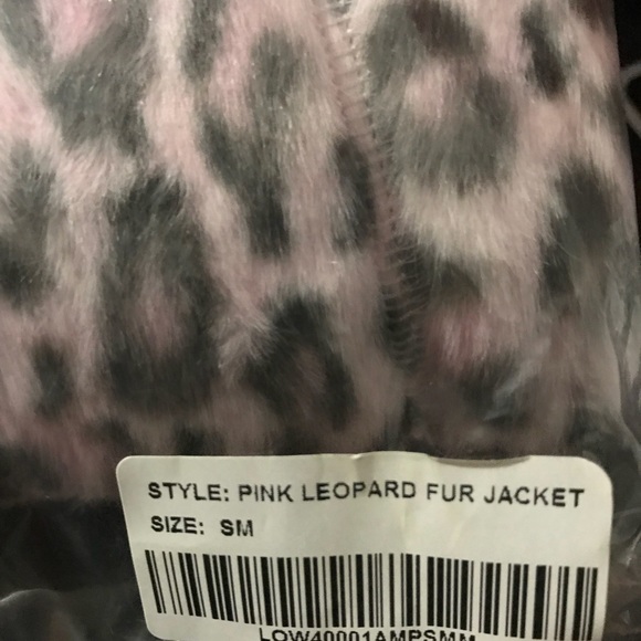 Lazy oaf pink leopard fur jacket - Picture 6 of 9